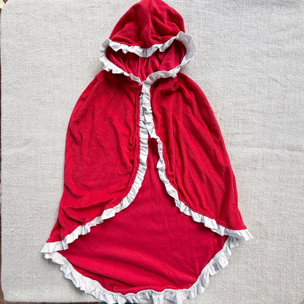 Only Little Once Red Terry Riding Hood or Mrs. Claus Cape VGUC Small